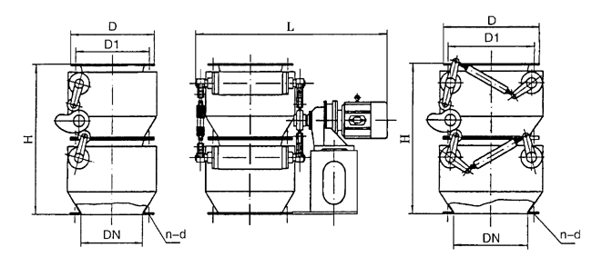 The electric rotundity lock gas flap discharging dust valve is generally used as dust funnel locking gas discharging dust devices for various dust filtering equipments and various mill machine, drying machine